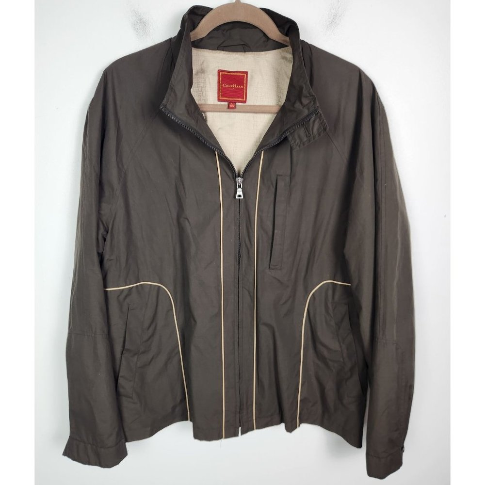 Cole Haan City Men's Sz. L Brown Full Zip Light Weight Jacket